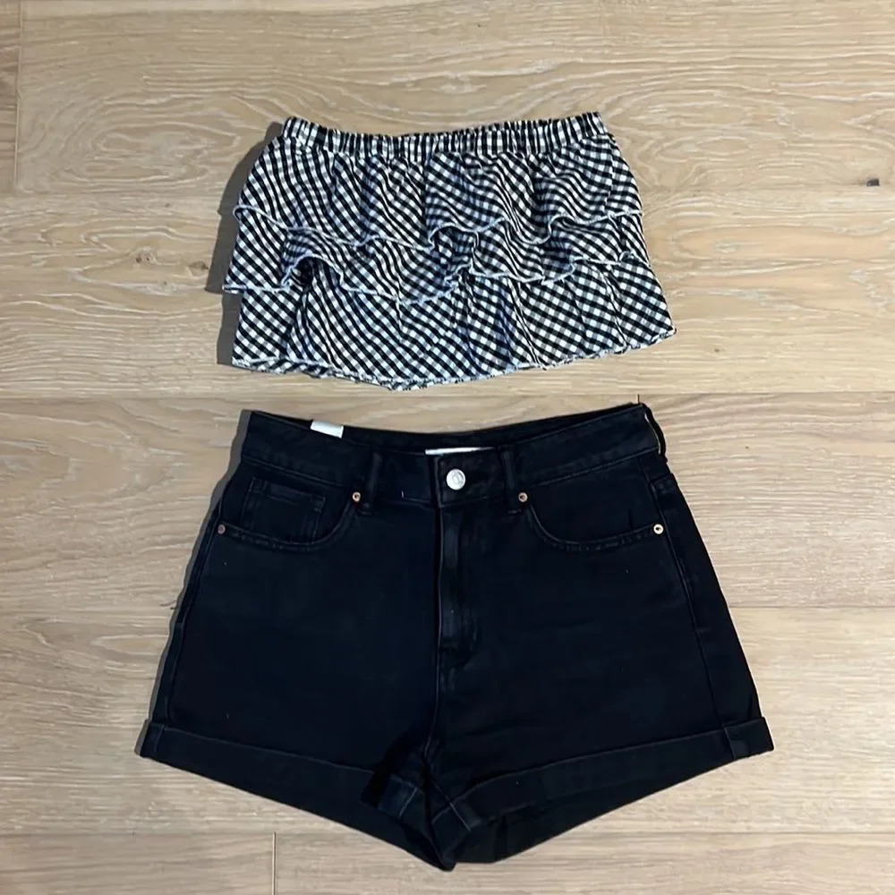 PacSun High Rise Black Demin Jean Shorts size 25 Like New No Flaws So Flattering - Picture 5 of 6